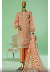 HZ Printkari - Print & Embroidered Chikankari Pret Lawn Edit'25 Vol-03 D-03